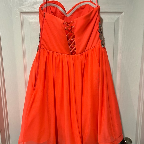 My Michelle Pink/Peach Mini Grad Dress - Picture 5 of 9